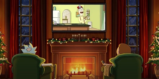 Rick & Morty Yule Log Video Also Features Interdimensional Cable Clips