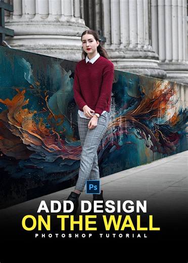 How to Place Any Design on Wall in Photoshop | Photoshop Shorts #placedesign #placeanything #adddesign #photoshopshorts #photoshoptutorial #photoshopshortstutorial #photoshopshortsvideo #adobephotoshop #shortsvideo | Graphics Solution Tricks