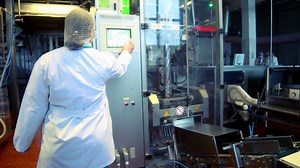 Worker Operates Industrial Computer At Stock Footage SBV-305478445 - Storyblocks