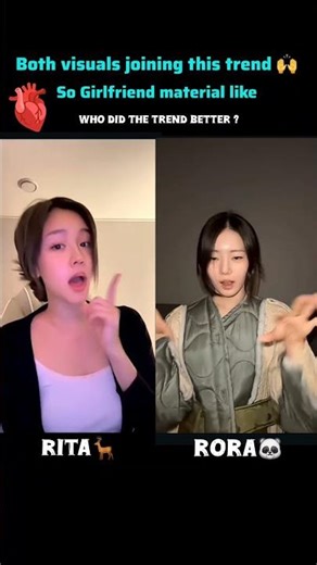 Both the visuals slaying the trend 🎀🦌🐼 #kpop #0t7 #dance