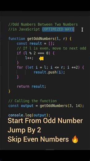 Stop Writing Slow JavaScript 😳 | Print Odd Numbers Optimized 🚀 |#shorts #coding #javascript