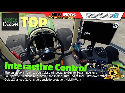 FS22 ★ TOP ★ Interactive Control (by Vertex Dezign) - Farming Simulator 22 New Mods Review 2K60