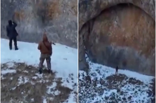 'Huge doorway' discovered in Kazakhstan mountains leads to 'ancient aliens' theory as footage emerges