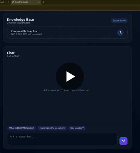 Building Reliable RAG Systems with DocRAG Studio | Jamal Saeed posted on the topic | LinkedIn