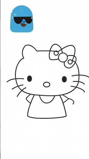 Como desenhar e pintar a Hello Kitty - How to draw and paint Hello Kitty