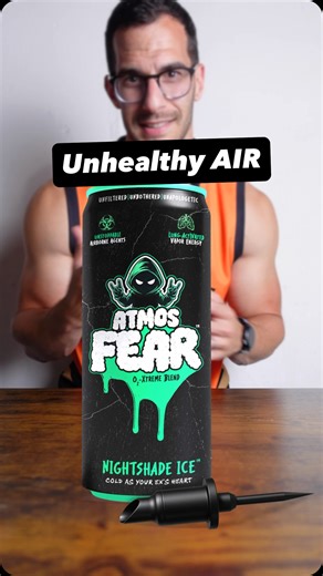 Matt Rosenman on Instagram: "The ultimate branding challenge: make air look unhealthy. There’s a fine line with something like this because if you make it sound truly unhealthy then nobody would ever buy it. Then what’s the point? So I figured let’s see if we can make air look like a hardcore energy drink instead. Have no fear, Atmosfear is here🤌"