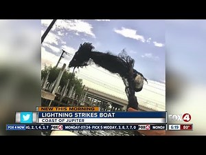 Lightning destroys fishing rod