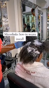 Microlinks Sew-in weave installation. #weaveologist #weaving #weavestyles #sewinweave #weave #wigmaker #porshhair #rapunzelhairaffair #wigs #hairbundles #lacewigs #frontalinstall #closurewigs #microlinks #traditionalsewin #hairbundles #hairstyles | Liz Weaveologist | Facebook