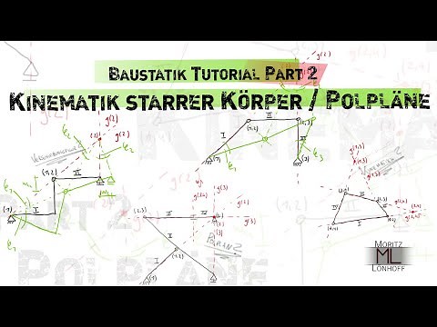 Structural Analysis 1 Tutorial E02 - Kinematics of Rigid Bodies (Virtual Work) / Pole Diagrams