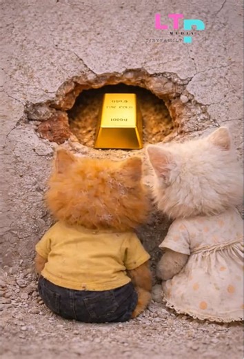 The poor cat crawled into the hole to dig for gold bars. #catlover #funny #hole #gold #dig #viral #kittycat #littlesister #cat #catstory