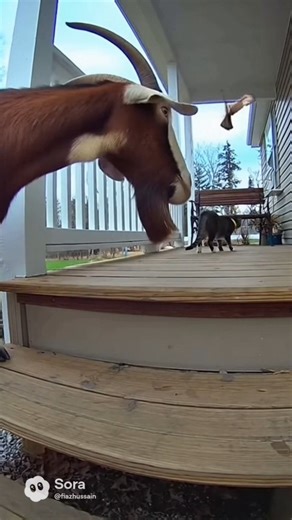 Hawk Tries to Snatch Cat… Then Fearless Goat Comes Flying In! 😱🐐 (Ring Doorbell Footage)" #prankki