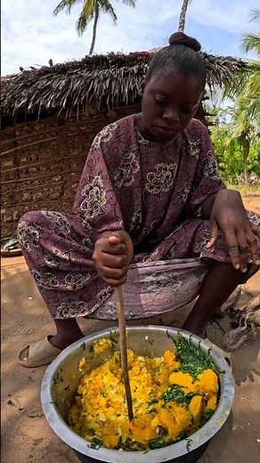 Traditional African Village mash: Potatoes pumpkin and veggies#shorts #village #cooking #food #viral