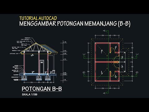 Tutorial Autocad Cara Cepat Menggambar Potongan B-B ~ Part 2
