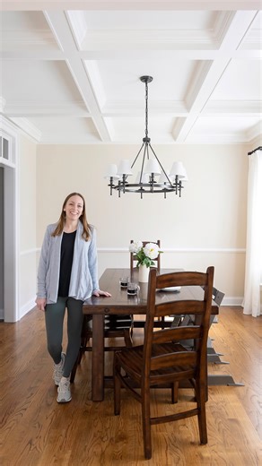 Christine Nickerson | Design & DIY | DIY Coffered Ceiling Reveal! 🎉 It’s reveal day for my Dream Room Glow Up with @wearewoodgrain and I couldn’t be more excited to share this... | Instagram