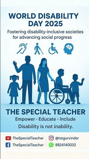 WORLD DISABILITY DAY 2025: Fostering Disability-Inclusive Societies for Advancing Social Progress