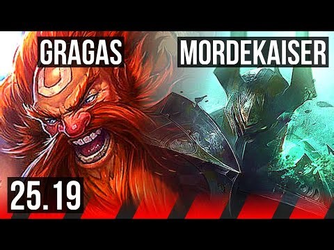 GRAGAS vs MORDEKAISER (TOP) | 6 solo kills, Godlike | NA Master | 25.19
