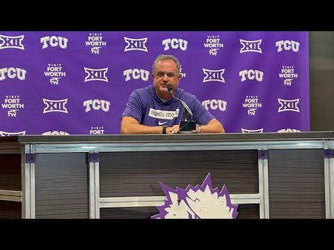 TCU HC Sonny Dykes discusses spring competition at several positions
