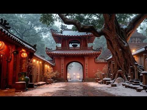 Tranquil Winter Zen Garden ~ Serene Asian Music for Meditation & Spa