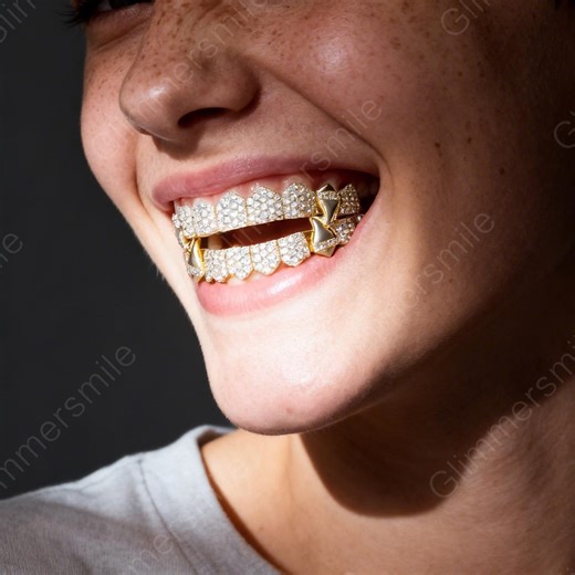 Vampire Fang Grillz Halloween Iced Out CZ Diamond Hip Hop Silve18k Gold Plated Dracula Teeth Party Costume Jewelry - Etsy