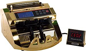 Gold Money Counter with UV/MG Detection, 80W Bill Counter with Counterfeit Bill Detection, LED Display, 1000 Bills per Minute