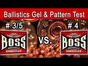 BOSS Bismuth #3/5 vs. #4 Shot – Ballistics Gel & Pattern Test