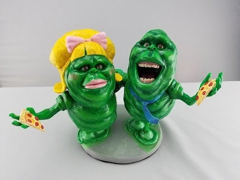 Sculpting GHOSTBUSTERS SLIMER Couple Polymer Clay