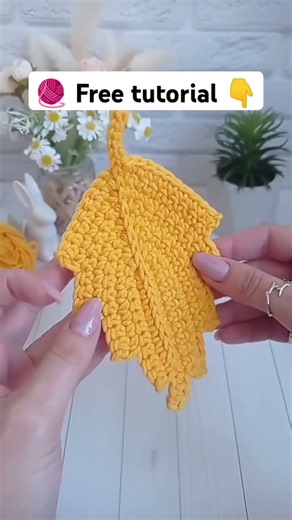 How to crochet a mini leaf! Full tutorial out now 🍃✨
