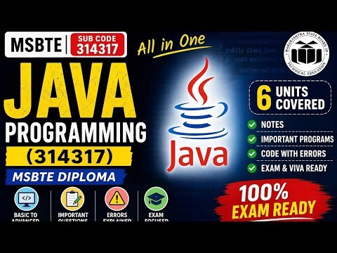 MSBTE k scheme java full notes full lecture one shot