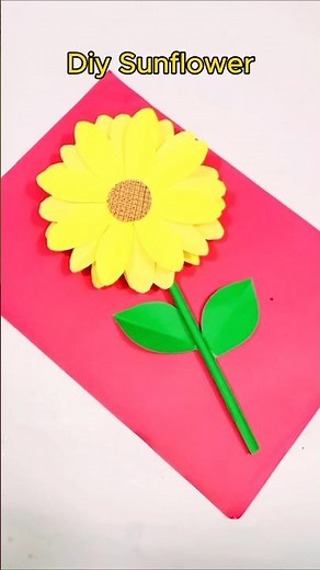 DIY Paper Sunflower 🌻 | Easy Handmade Sunflower Craft | Craftpodia