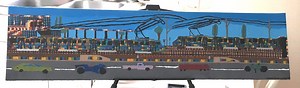 Colorful Train Painting on Canvas Modern Railway Wall Art Vibrant Train Decor for Kids - Etsy Canada