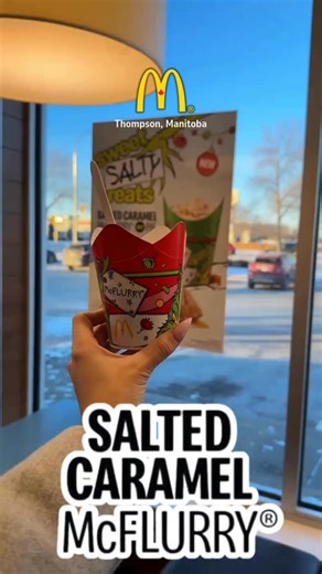 Taste the NEW Salted Caramel McFlurry at McDonald’s Thompson. Because you deserve a delicious break today! | McDonald's Canada