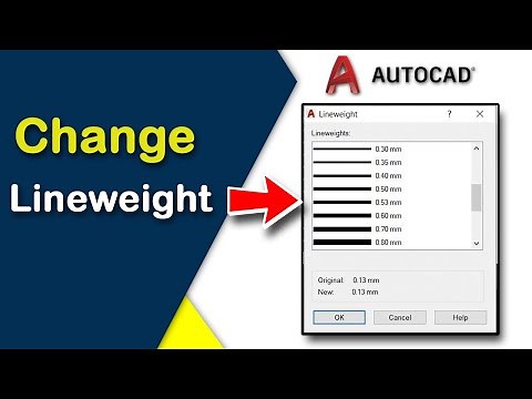 How to change line weight in AutoCAD 2022