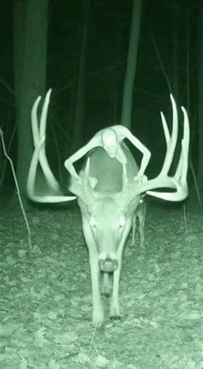 Humanoid Figure Spotted on Deer Antlers #shorts #wildlife