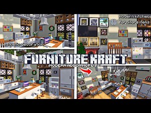 BRAND NEW Functional Modern Addon For Minecraft Bedrock/MCPE 1.21+ Furniture Kraft | Showcase