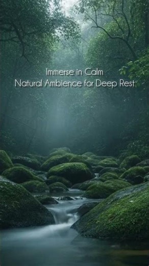 Calming Forest Stream Ambience | Relaxing Nature Sounds #shorts #pianoambience #rainambience #sleep