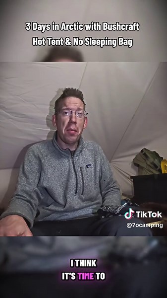 3 Days in Arctic with Bushcraft Hot Tent & No Sleeping Bag #outdoors #cook #outdoorcooking #survival #alaska #bushcraft #cooking #camping #camp #outdoor #survivalskills #survive