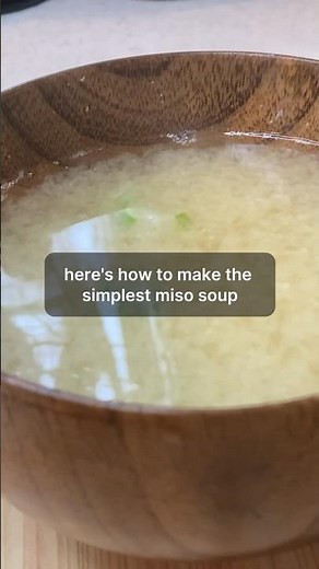 How I make a simple miso soup, with bonito broth, miso, and green onions