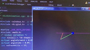 C++ OpenGL曲柄滑块机构