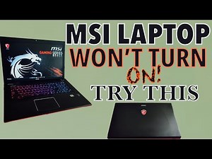 FIX MSI Laptop Won’t Turn ON After Pressing Power Button | FIX MSI Laptop Screen Black