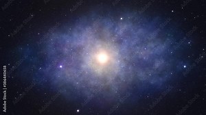 4k 3D motion Loop Animation. Floating through space and nebula while the galaxy, stars and the milky way in outerspace. For Titles, Intro, Logo Reveal, Effect, Style and Scene.