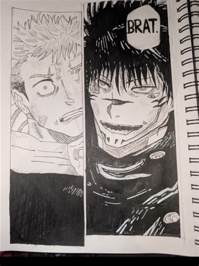 Drawing Yuji and Megumi Sketch Tutorial — Jujutsu Kaisen Fan Art