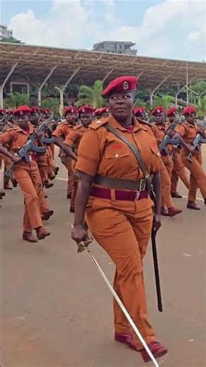 Uganda Prisons women wanders on parade