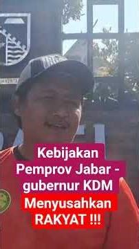 #semrawutnya kebijakan Pemprov jabar#gubernur KDM minus#keadilan sosial bagi seluruh rkyat indonesia