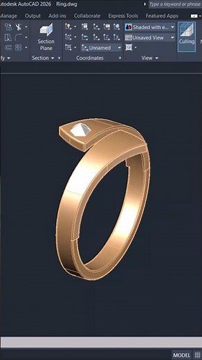AutoCAD JEWELLERY Design #autocadtips #jewellerydesign #autocaddesign #sabeercad #jewellerycad