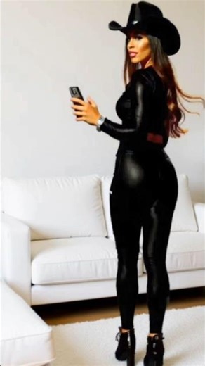 Edgy cowgirl aesthetic unlocked #cowgirl #ootd #blackoutfit