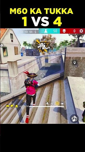 M60🔥ALL TIME BEST 1 VS 4 #shorts