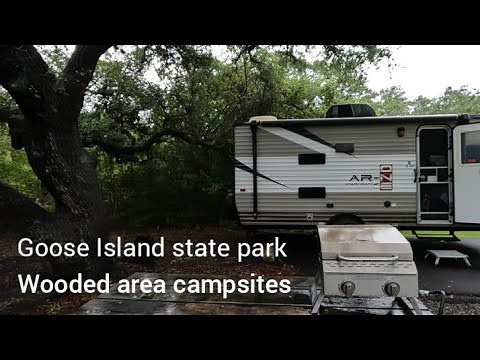 Goose Island State Park Rockport Texas Wooded Area Walk through Campsites and wildlife