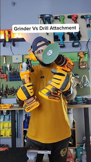 Angle Grinder Vs Angle Grinder Drill Attachment ⚒️...#tools #tooltips #diy #hack #grinder