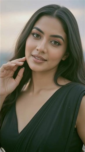 Black Saree Balcony Look 🖤✨ | Cinematic Indian Beauty #sareetostreet