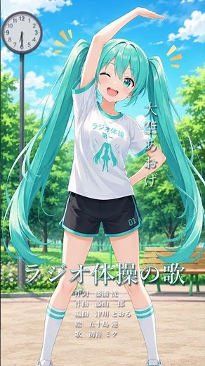 「ラジオ体操の歌」アカペラ feat.初音ミク【「Radio gymnastics song」Acappella feat.HATSUNE Miku】#shorts #初音ミク